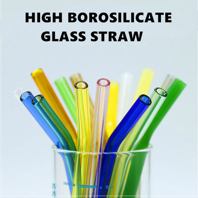 गुणवत्ता  Heat Resistant Drinking Borosilicate Glass Straw Eco Friendly कारखाना