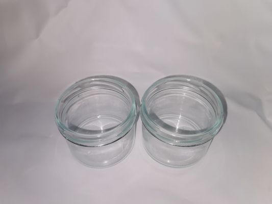 उच्च पारदर्शी खाद्य ग्रेड कैवियार ग्लास जार मानक 8OZ 240ml धातु ढक्कन के साथ