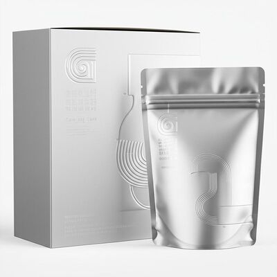 मैट लैमिनेशन पेपर पैकेजिंग बॉक्स जिसमें स्पेशल इफेक्ट्स एम्बॉसिंग, डिबॉसिंग, स्पॉट यूवी और स्टैंड अप पाउच बैग टाइप पैकेजिंग शामिल है