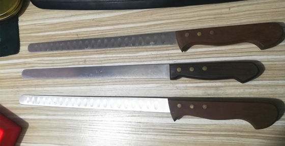 ट्रफल रेजर फोई ग्रास चाकू पनीर चाकू गुलाब लकड़ी के हैंडल के साथ लोगो प्रिंट कर सकते हैं